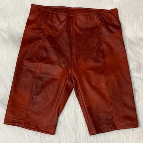 Free People Heatwave Faux Suede Bike Shorts