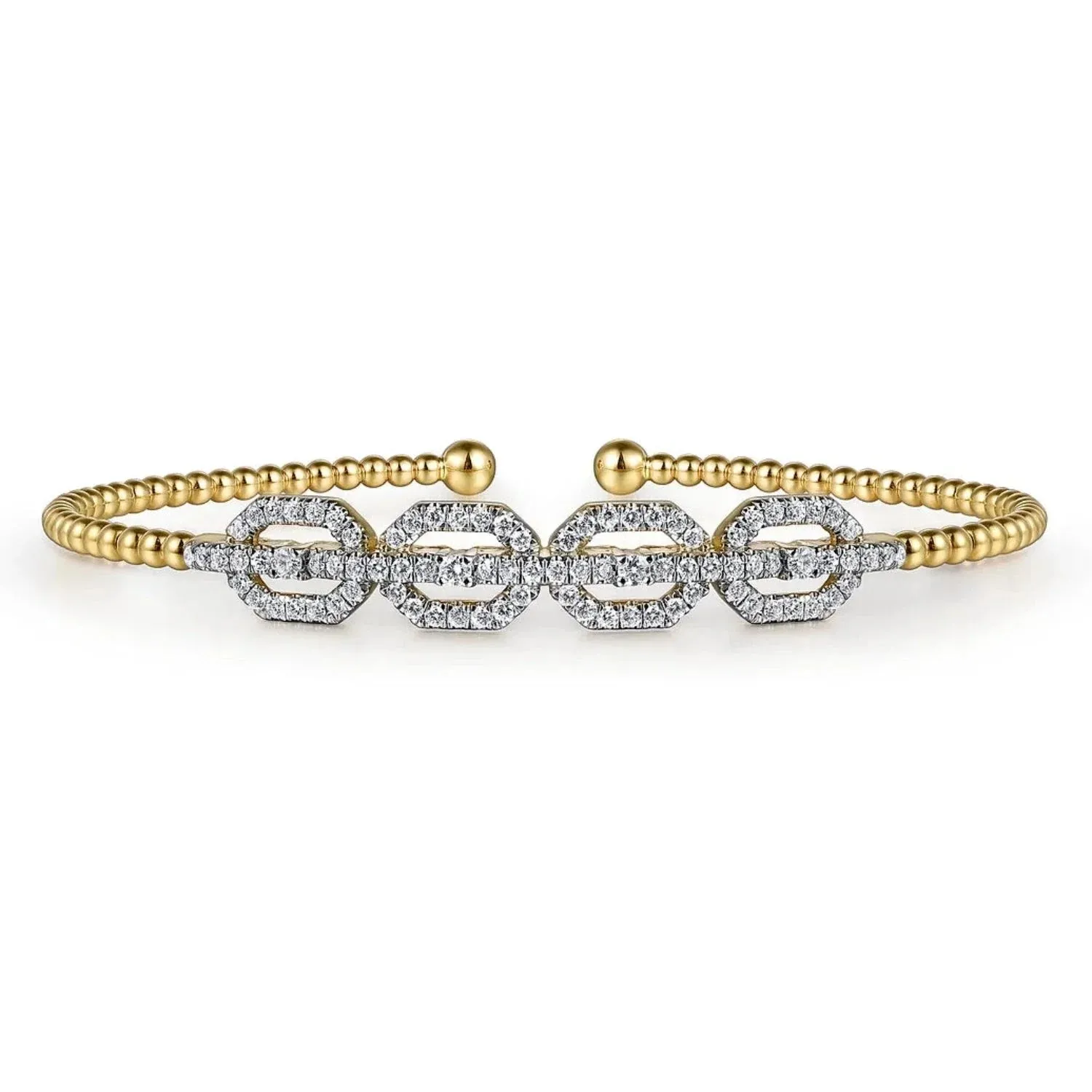 Gabriel & Co. Bujukan Flexible Diamond Octagon Bangle