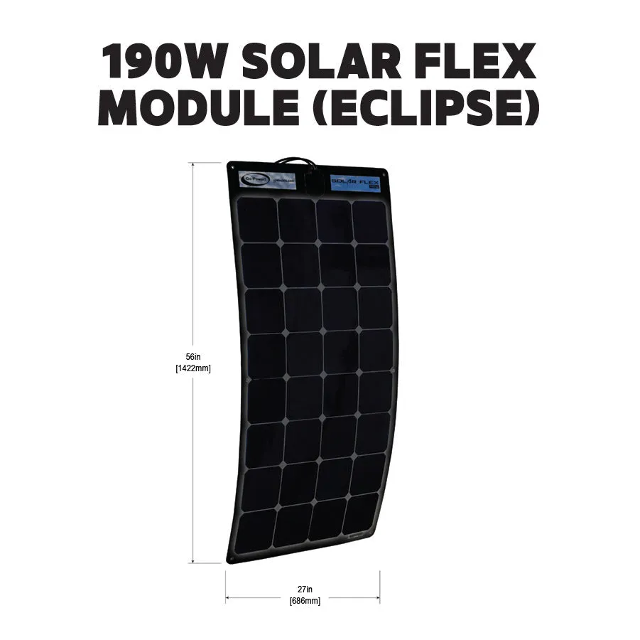 Go Power! SOLARFLEX™ ECLIPSE 190W   30A MPPT Controller Solar Kit