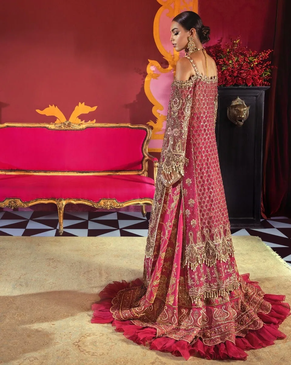 Heavy Red Indian Bridal Lehenga with Long Shirt #BN1154