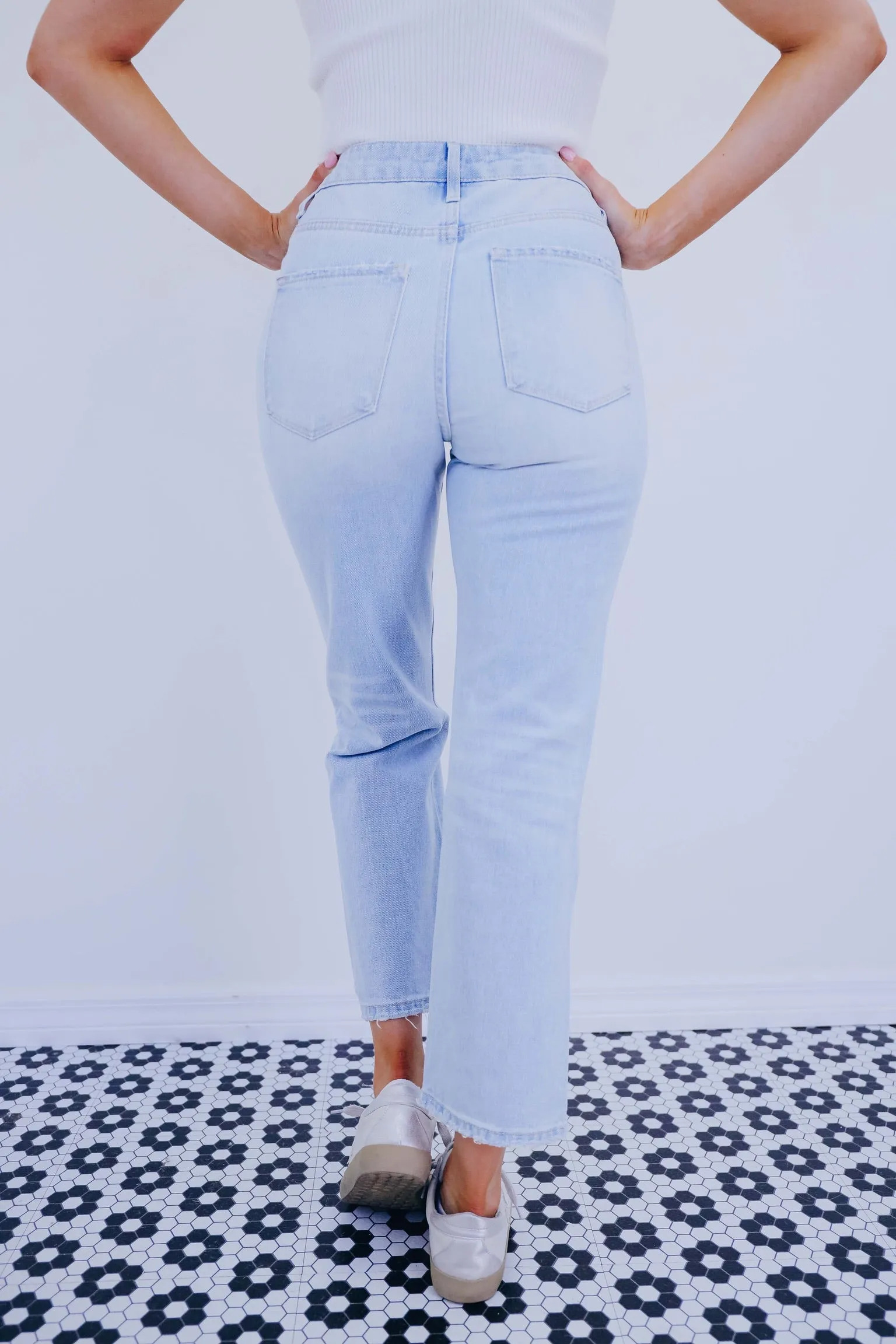 Henri High Rise Distressed Crop Jeans