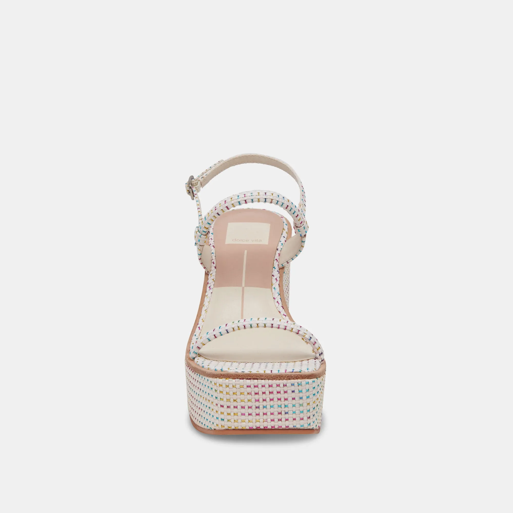 JODIE PRIDE HEELS PASTEL STRIPE RAFFIA