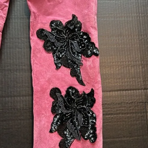 JouJou Pink Suede Jeans