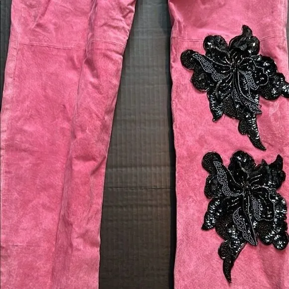 JouJou Pink Suede Jeans