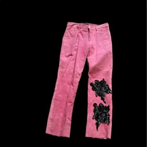JouJou Pink Suede Jeans