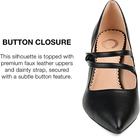 Journee Collection Womens Sidney Pump Black, 7.5 Womens US