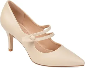 Journee Collection Womens Sidney Pump Ivory, 10 Womens US
