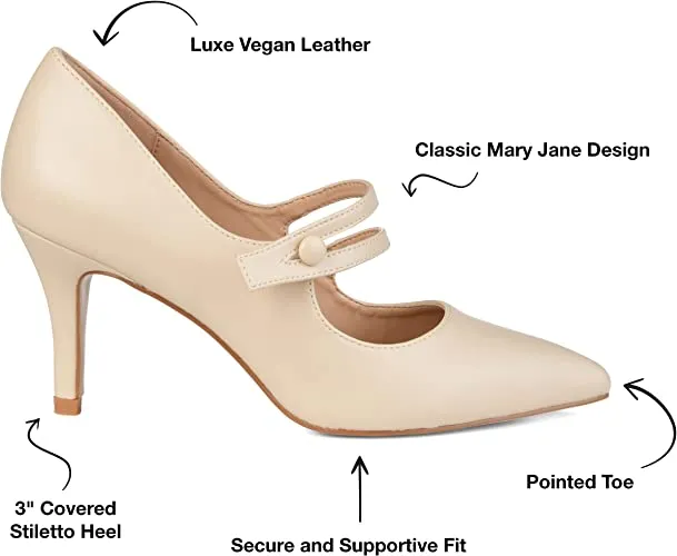 Journee Collection Womens Sidney Pump Ivory, 10 Womens US