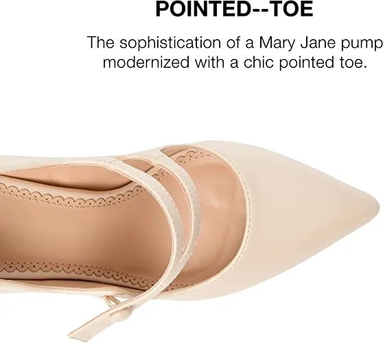 Journee Collection Womens Sidney Pump Ivory, 10 Womens US