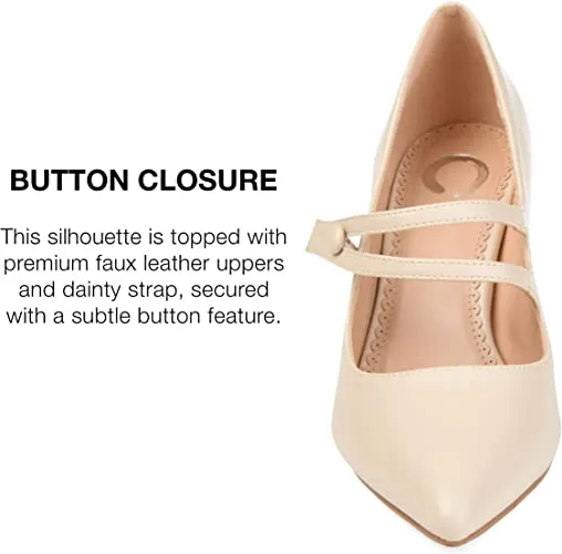 Journee Collection Womens Sidney Pump Ivory, 10 Womens US