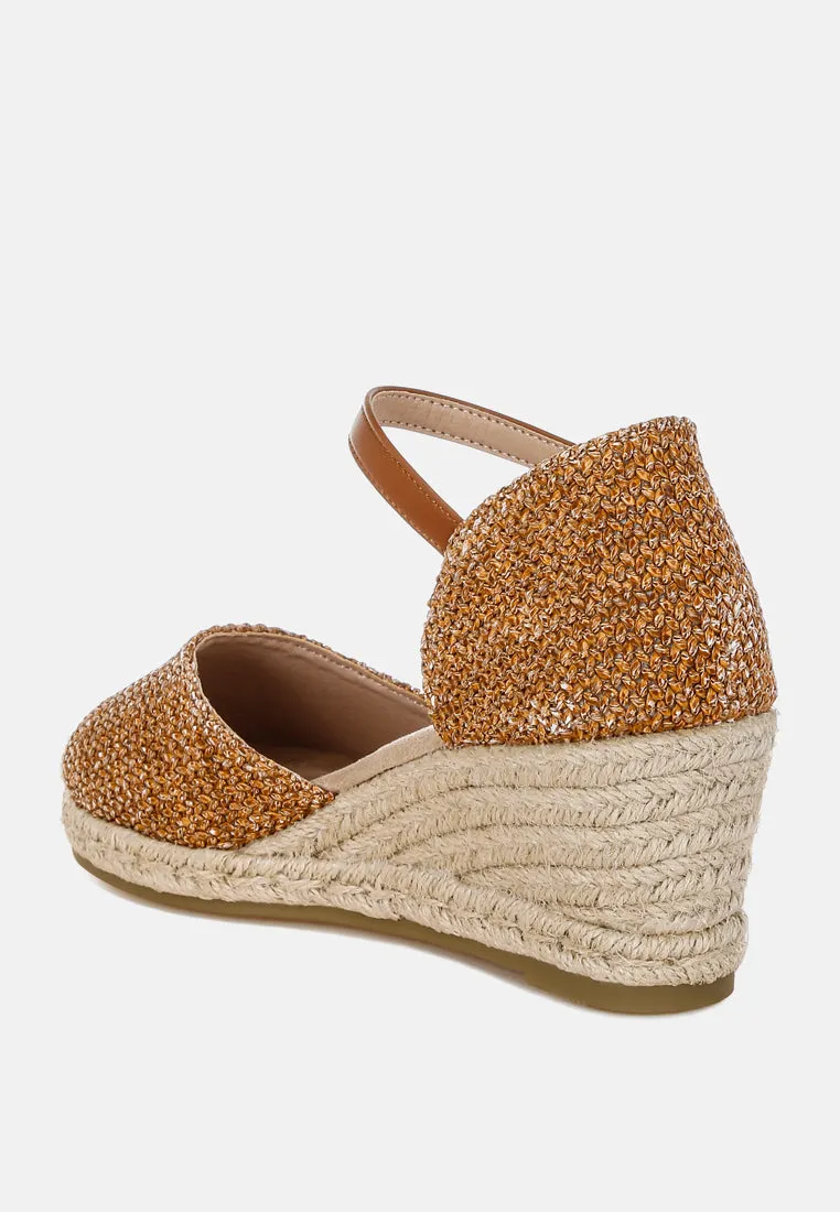 Kalista Raffia Woven Wedge Sandals