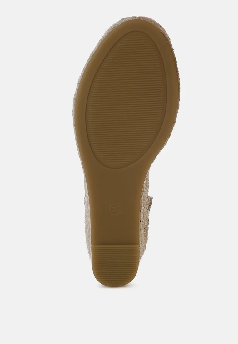 Kalista Raffia Woven Wedge Sandals