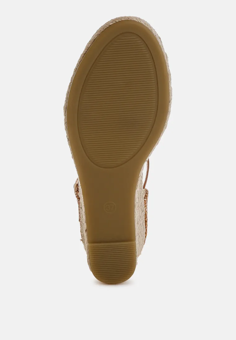 Kalista Raffia Woven Wedge Sandals