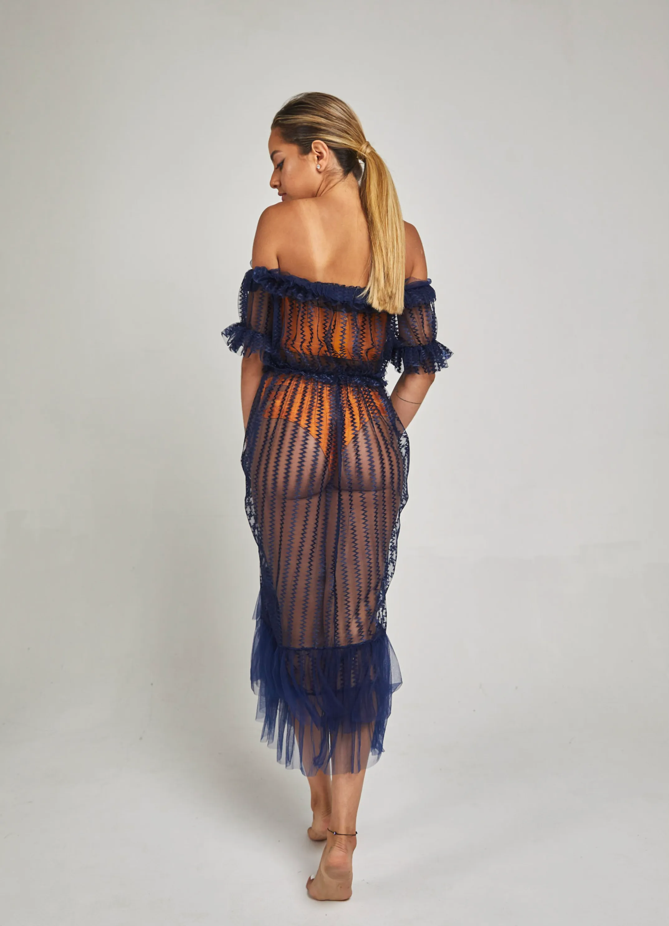 Karen | Navy Coverup Dress