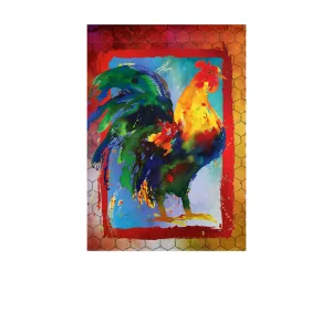 Kauai Rooster Garden Suede Flag,14s9602