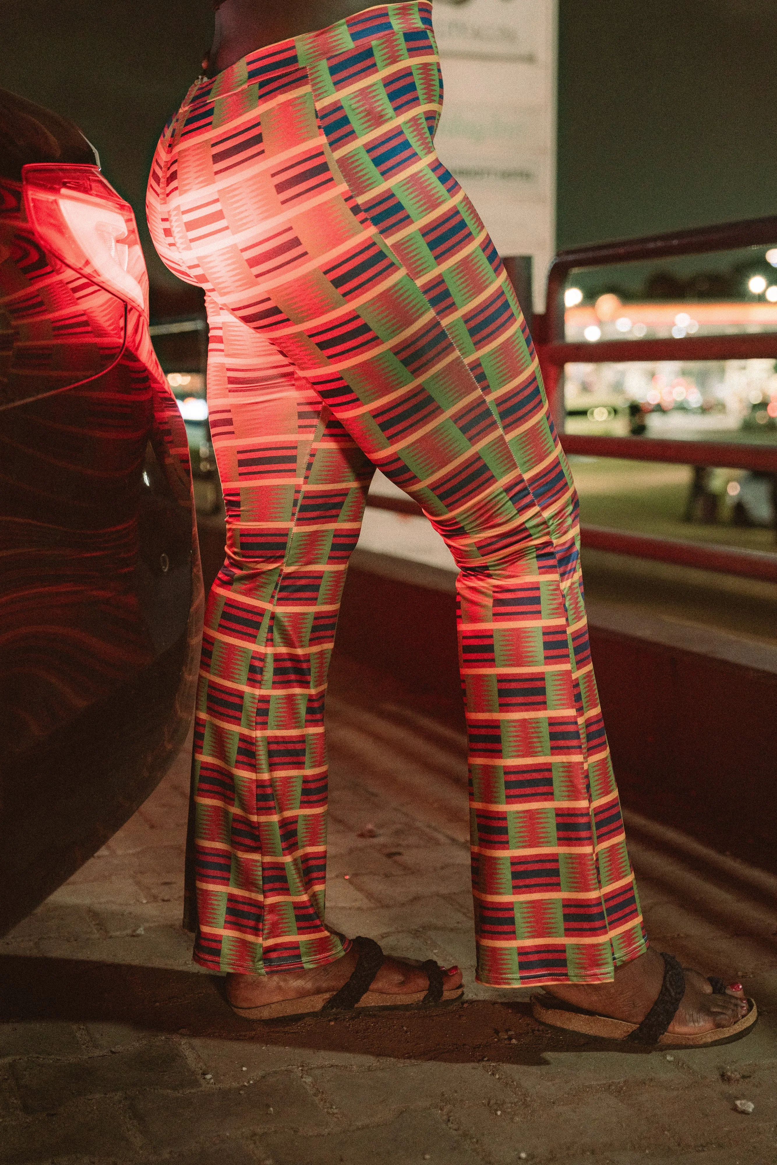 Kente Flare Leggings