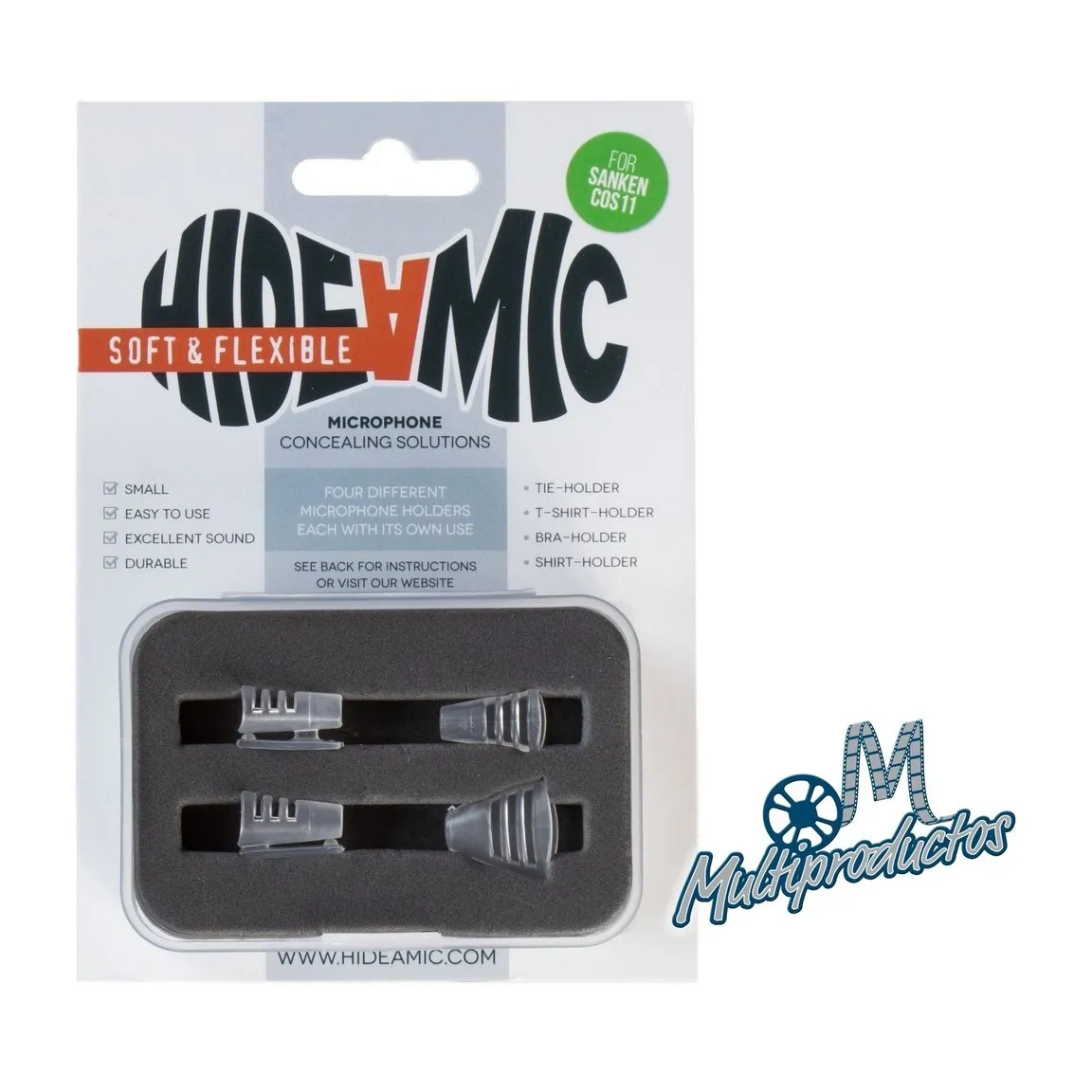 Lav Concealer - Sanken COS11 Soft and Flexible clips - HideAMic - scsest