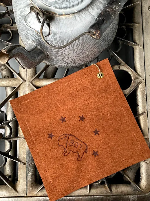Leather Hot Pad with 307 Buffalo