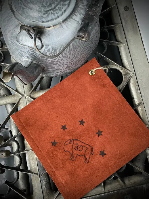 Leather Hot Pad with 307 Buffalo