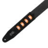 Levy’s 2″ Black Cotton Pick Holder Guitar strap - MC2PH-BLK