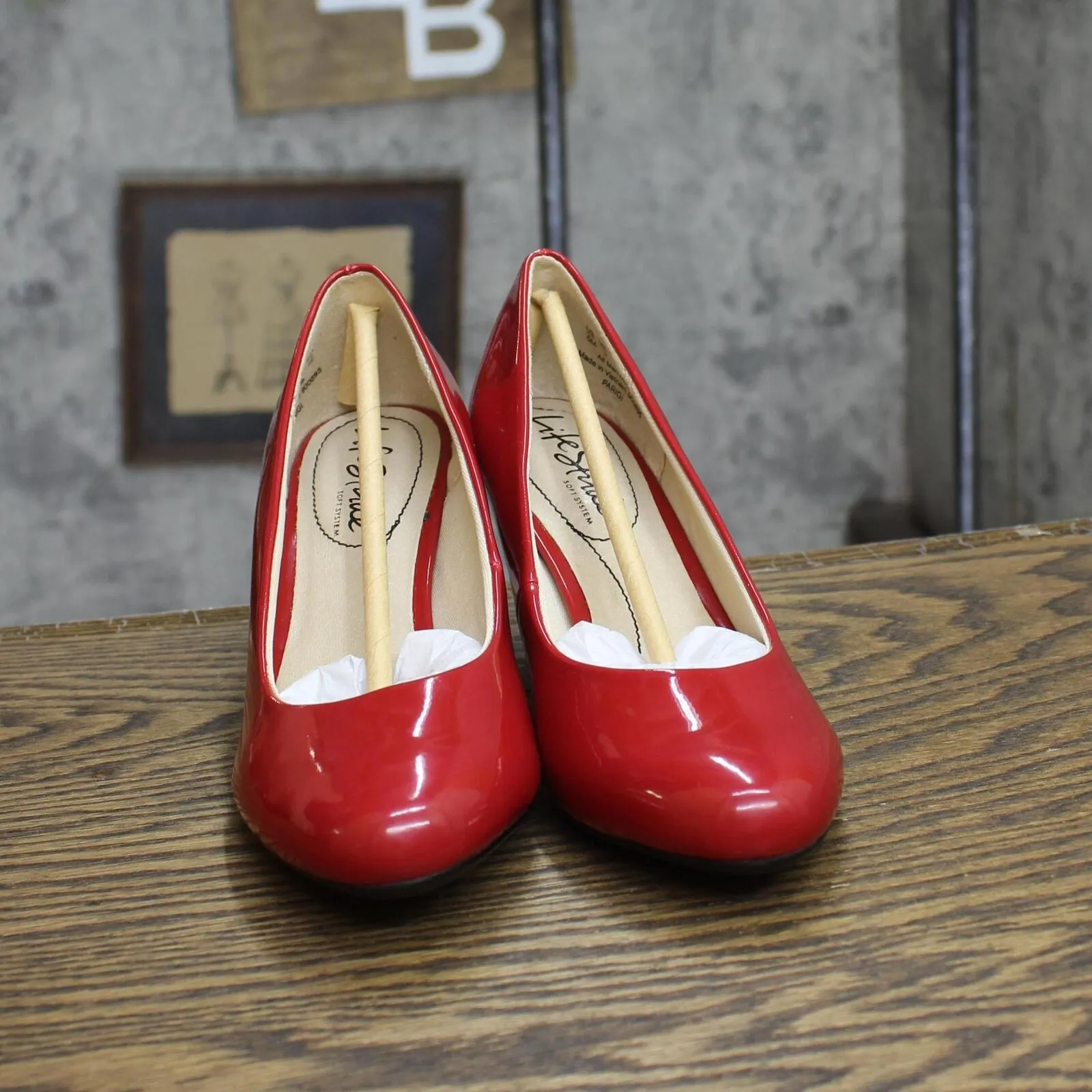 Lifestride Womens Parigi Heels Pumps 5247385-08645 Fire Red Patent 5M