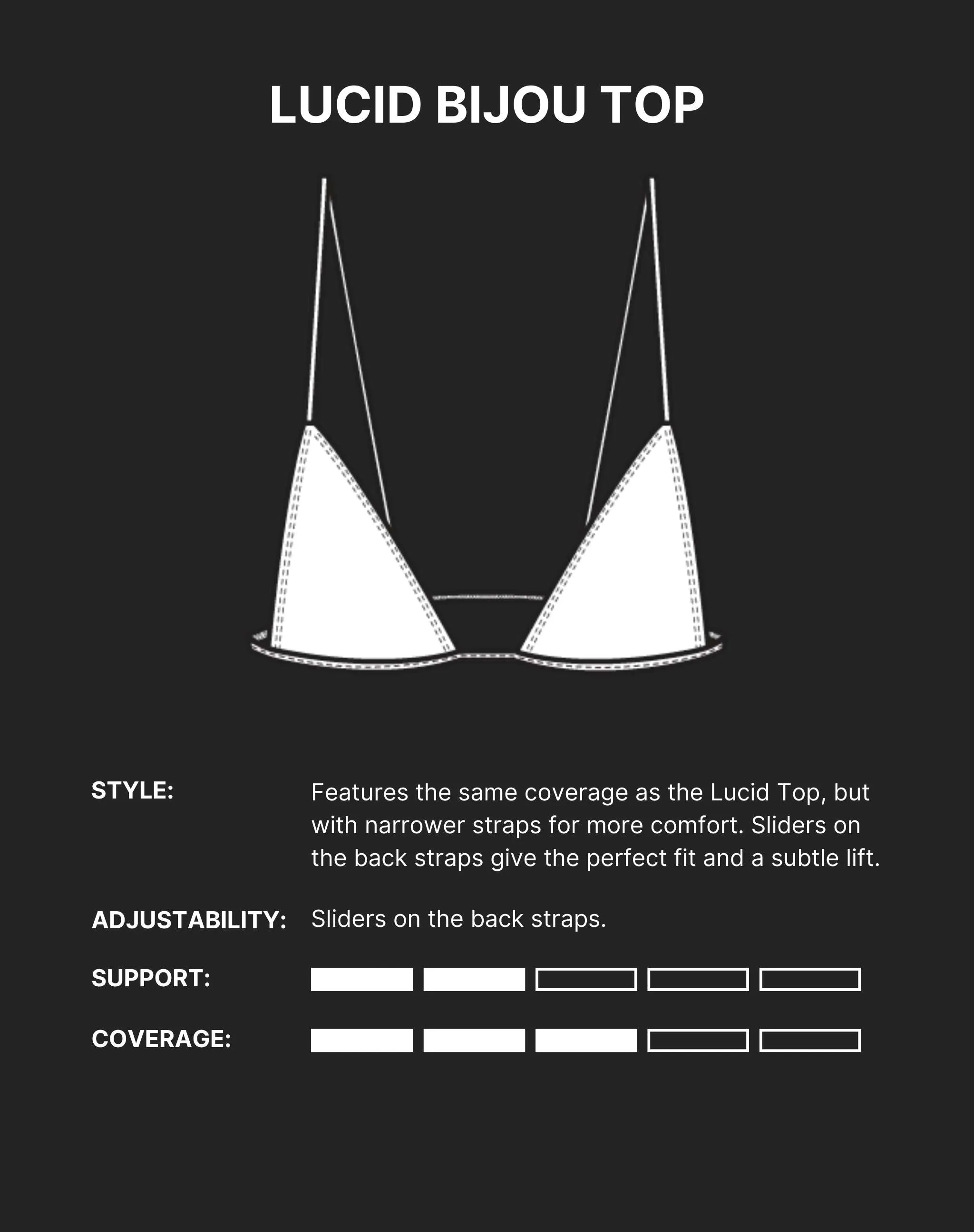LUCID BIJOU BIKINI TOP - Chrome Silver