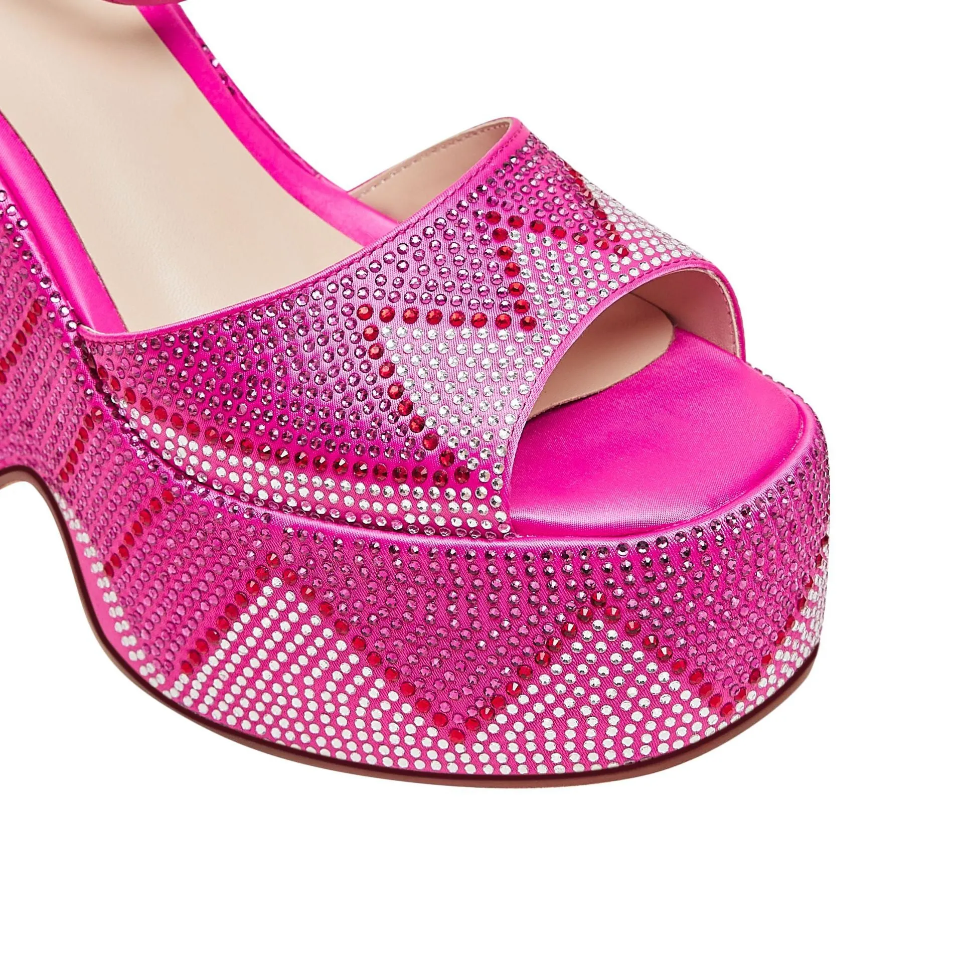 Luxury Rhinestone Platform Wedge Sandals - Stylish Thick Bottom Plus Size Footwear