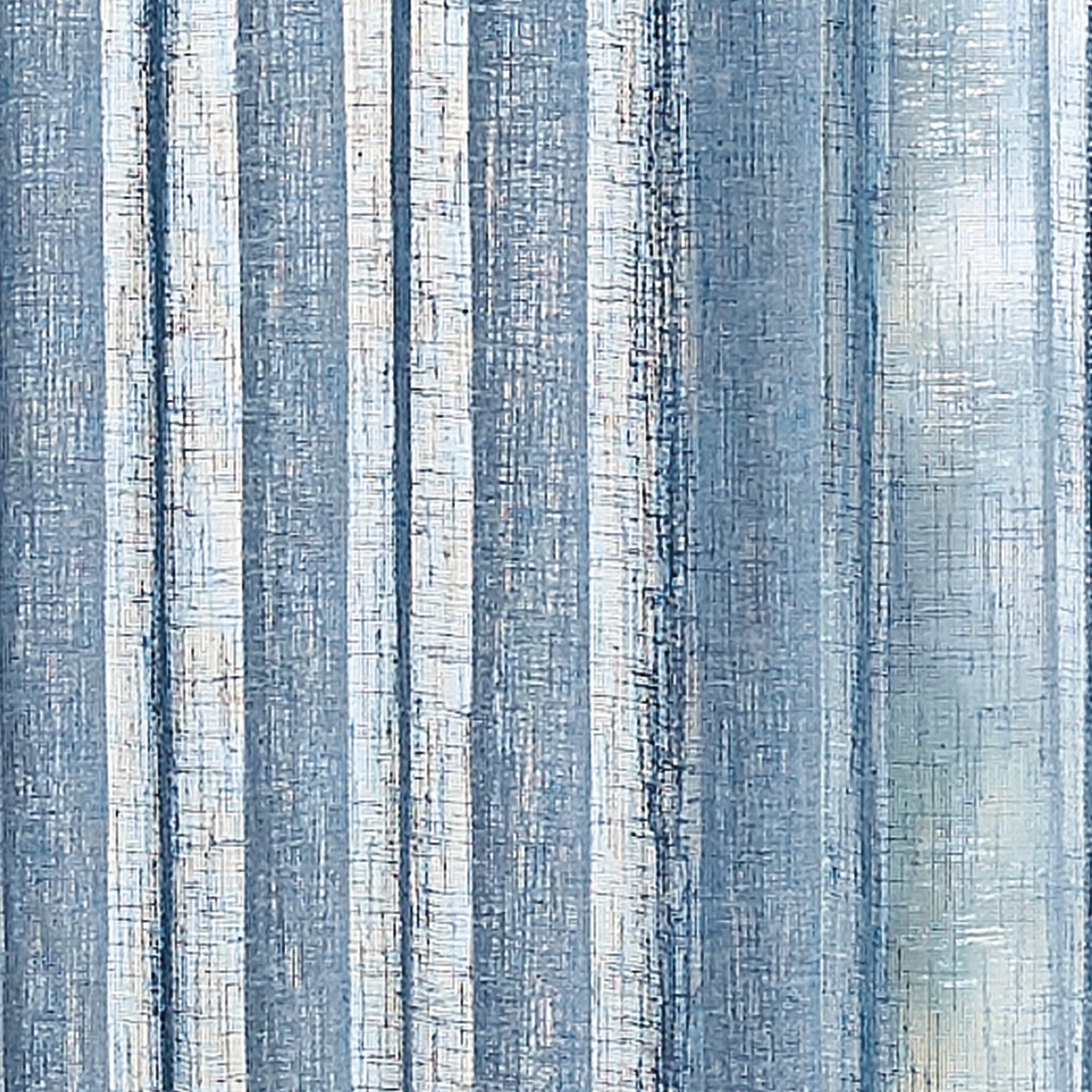 Mainstays Bel Air Polyester Sheer Rod Pocket Single Curtain Panel, Blue, 50"X84"