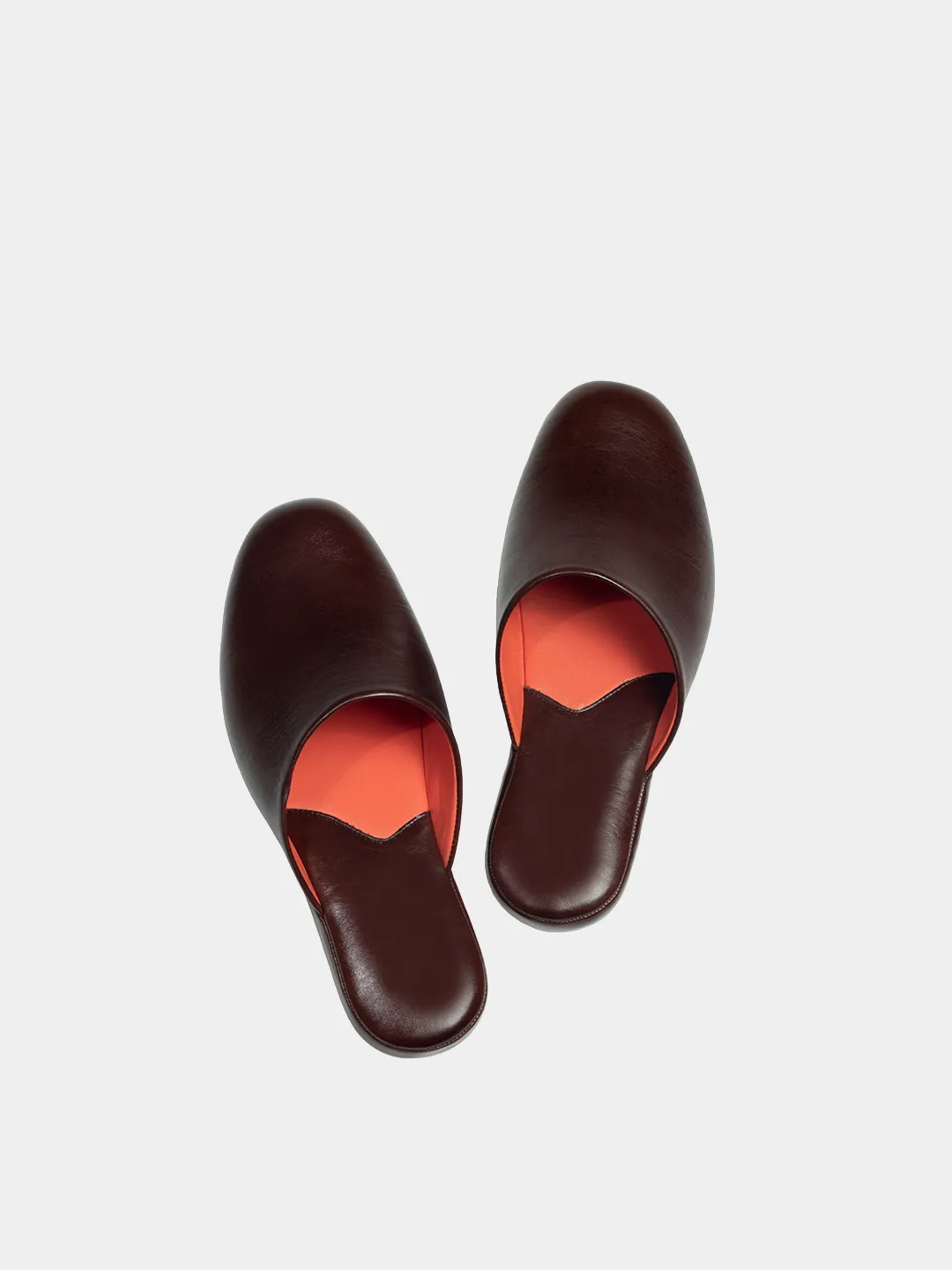 Men's slippers brown Model 1208 RABATA Leather