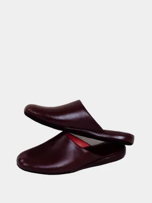 Men's slippers brown Model 1208 RABATA Leather