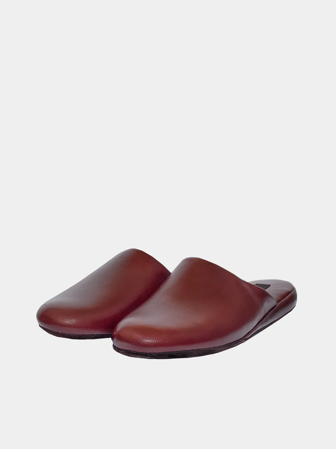 Men's slippers brown Model 1208 RABATA Leather