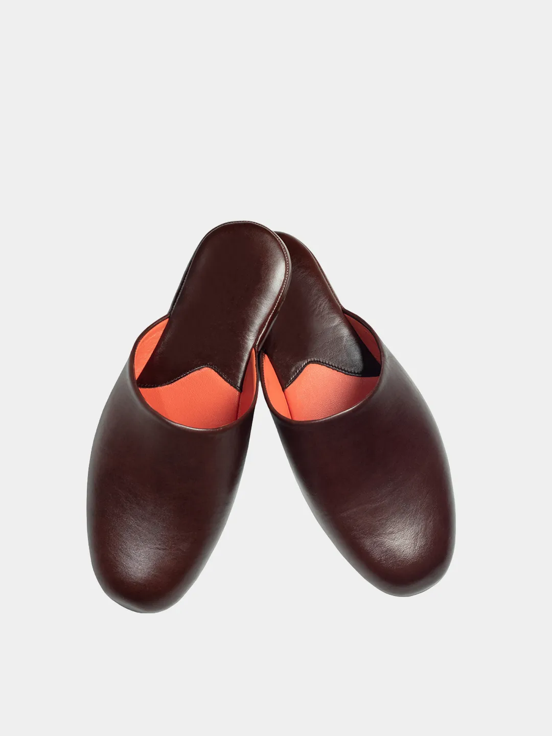 Men's slippers brown Model 1208 RABATA Leather