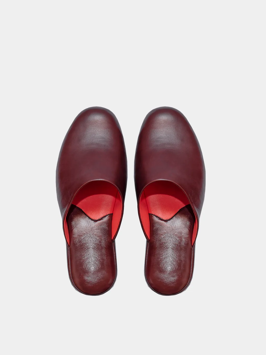 Men's slippers brown Model 1208 RABATA Leather