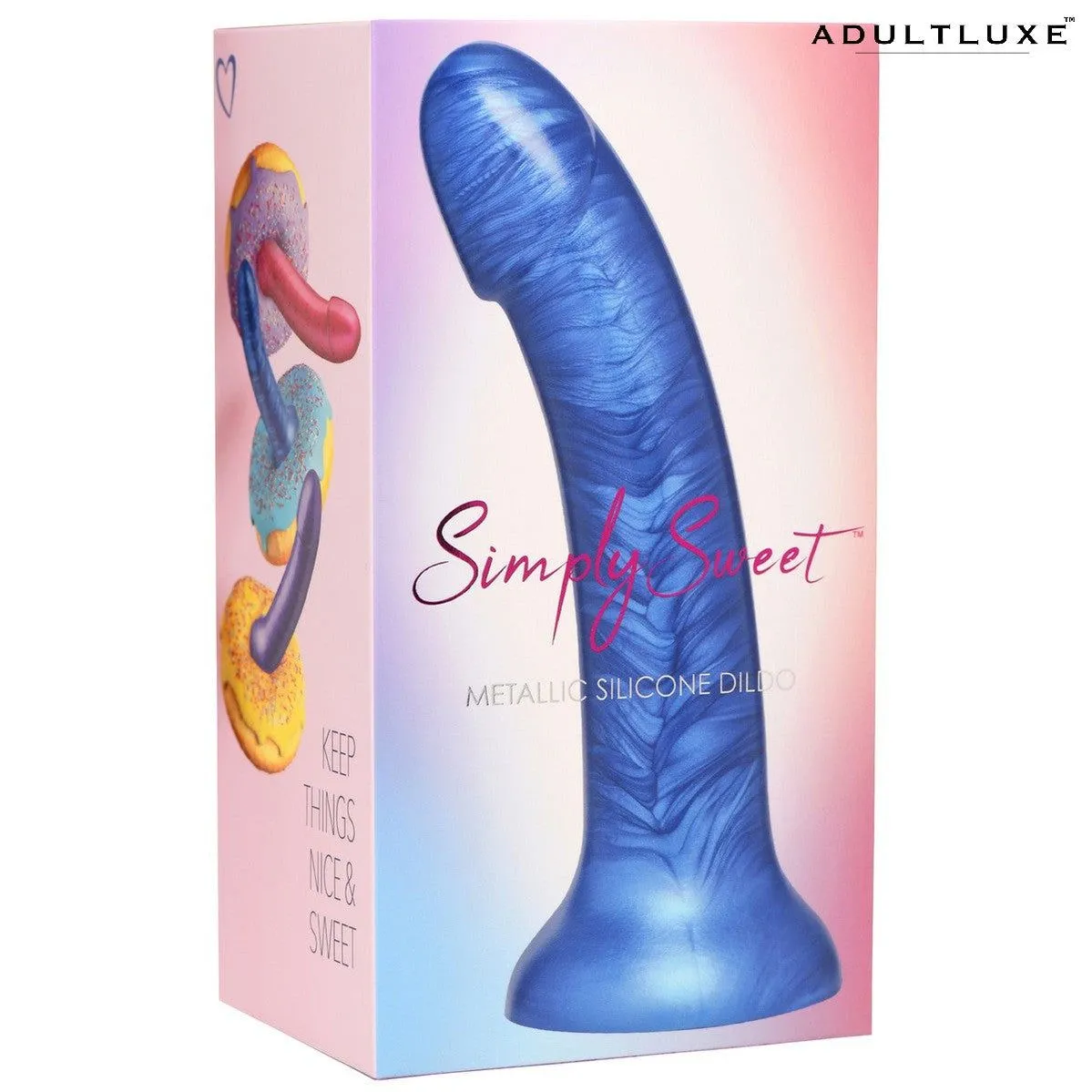 Metallic Platinum Silicone 7 Inch Dildo