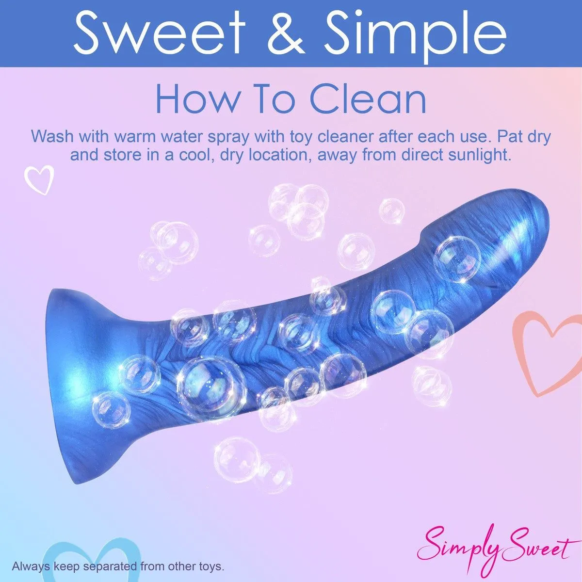 Metallic Platinum Silicone 7 Inch Dildo