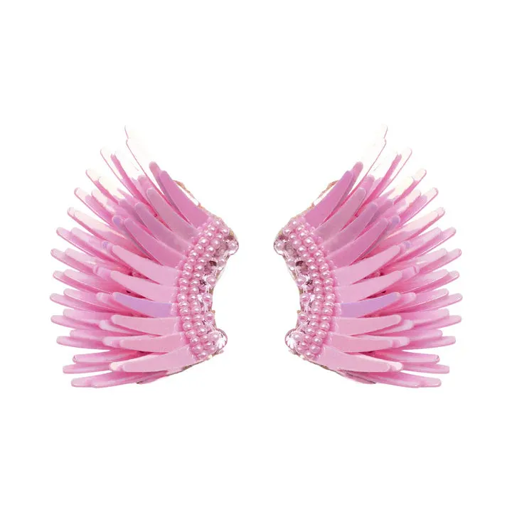 Mini Madeline Earrings (Iridescent Light Pink)