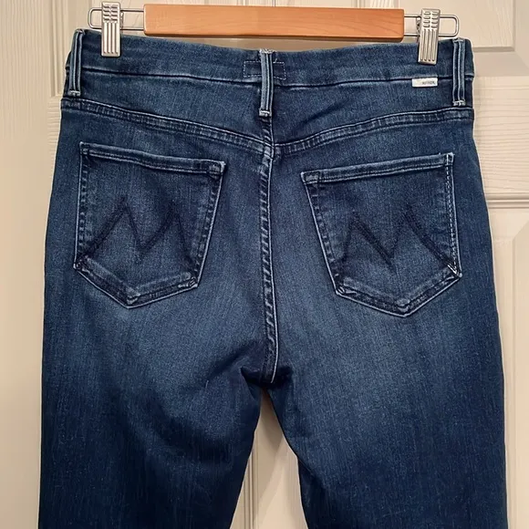 Mother Women’s High Waisted Looker Dark Wash Skinny Jeans Sz 28 Stretch