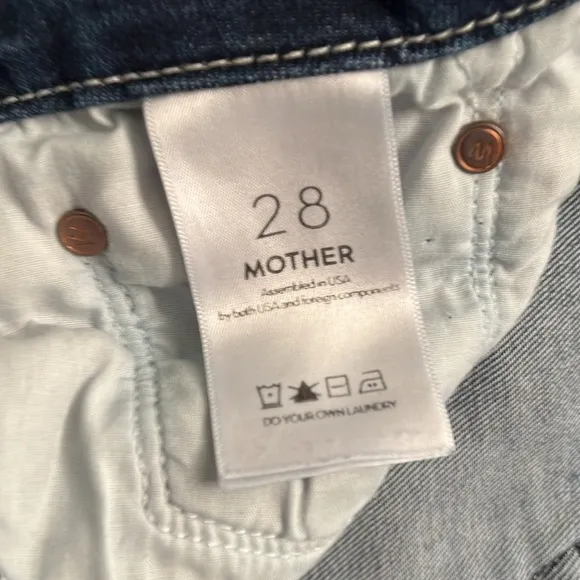 Mother Women’s High Waisted Looker Dark Wash Skinny Jeans Sz 28 Stretch