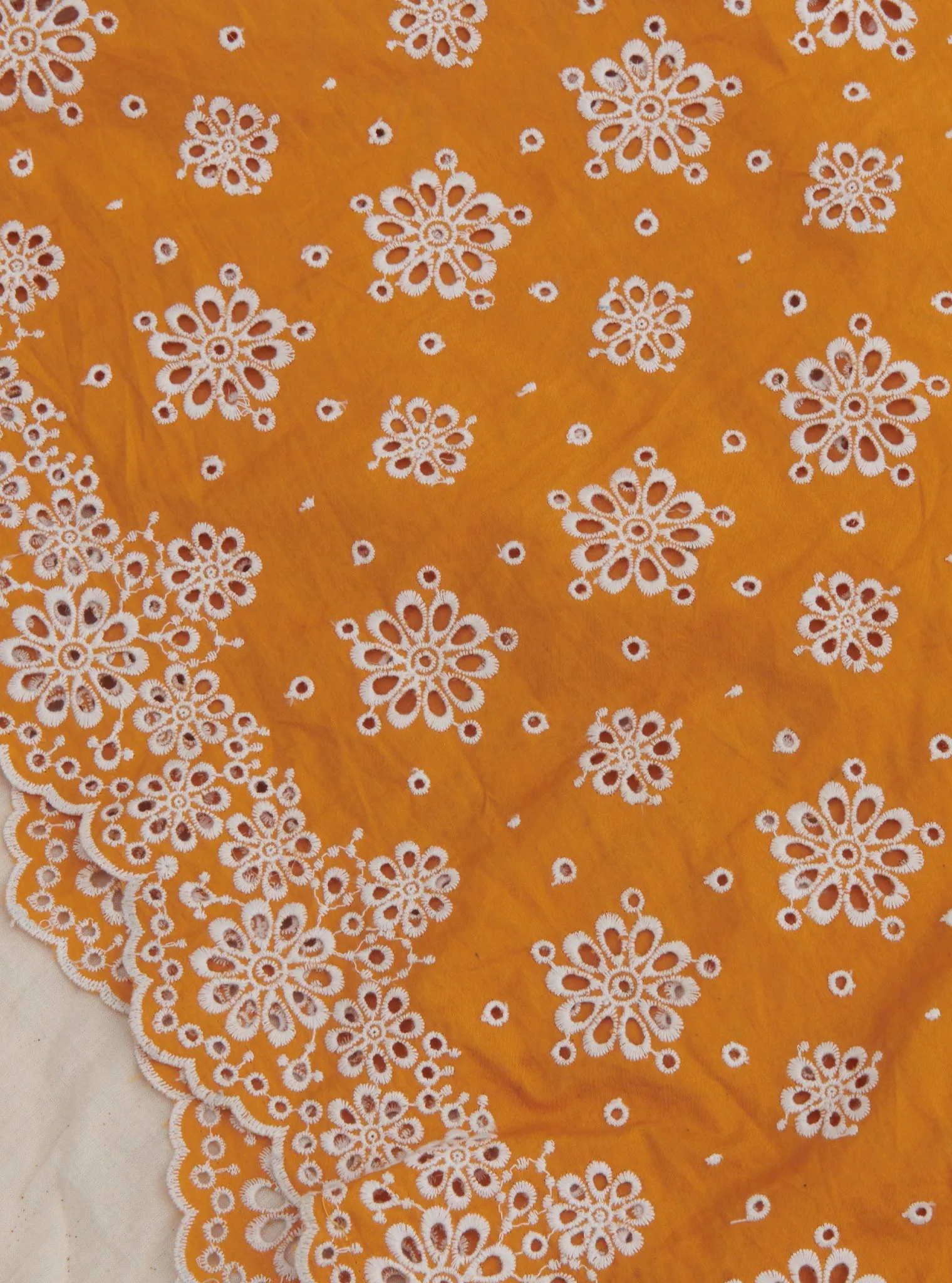 Mulmul Cotton Freesia Orange Co-ord Set