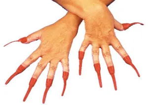 Nails Red Devil  Costume Accessories