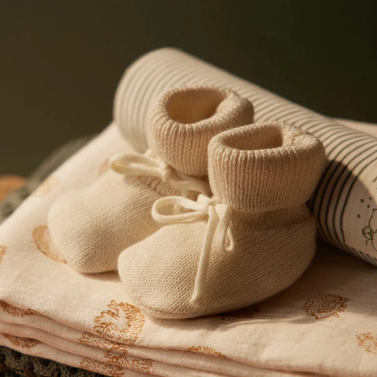 Nature Baby Merino Knit Drawstring Bootie