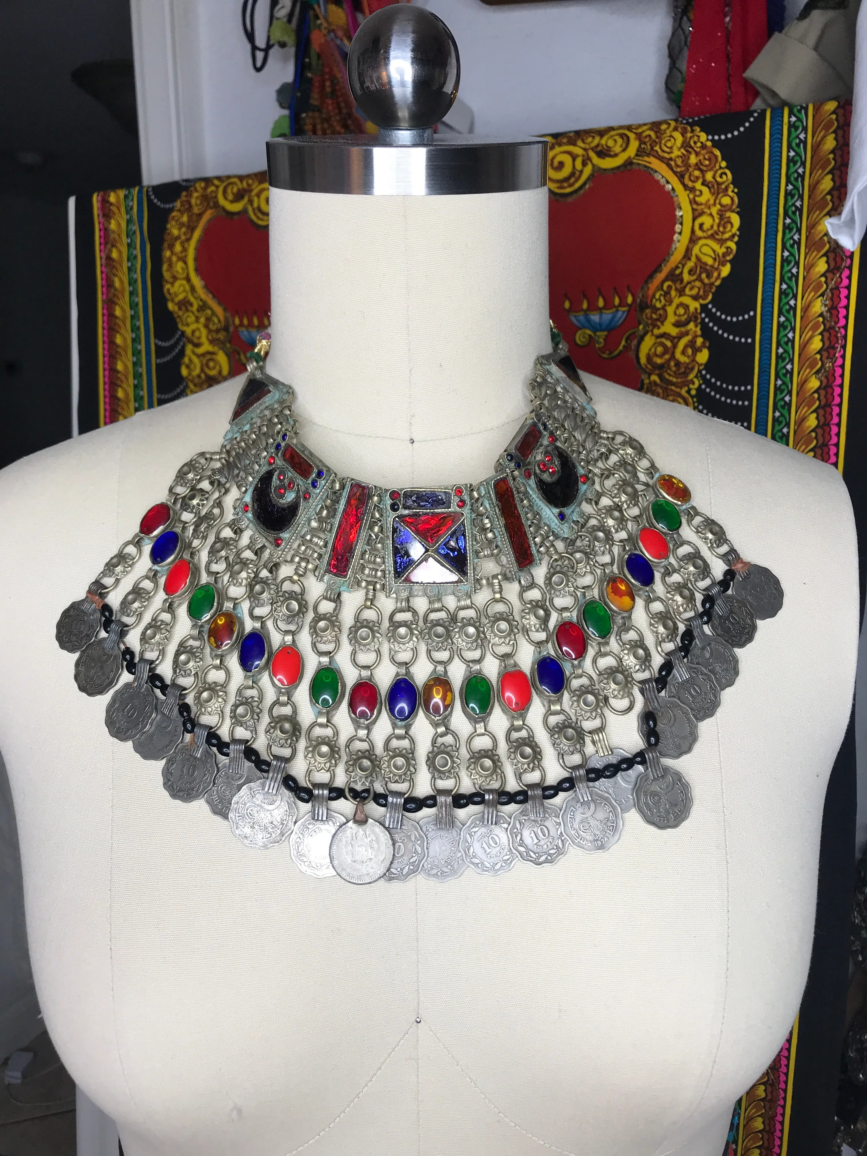 New Vintage Afghan Necklace/ Choker