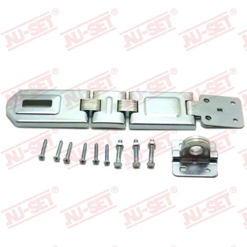 NuSet 7-1/2" Hasp, Double-Hinge, Flexible, Rolled Edge