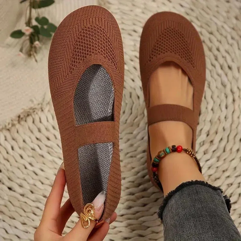 Nyxara | Slippers - Let Strikket Stof, Skridsikker Gummi
