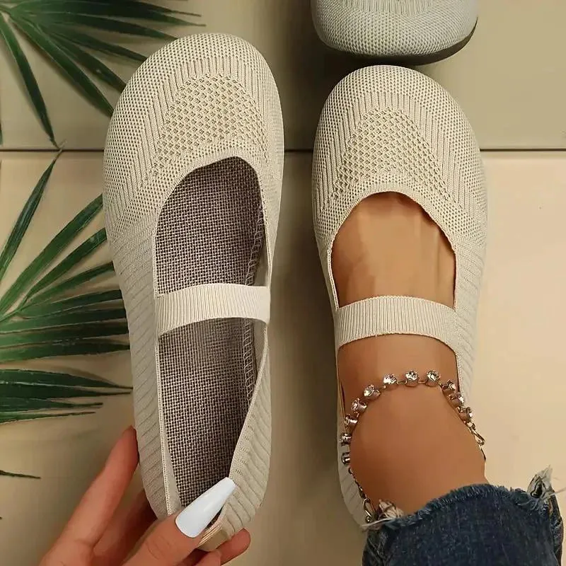 Nyxara | Slippers - Let Strikket Stof, Skridsikker Gummi