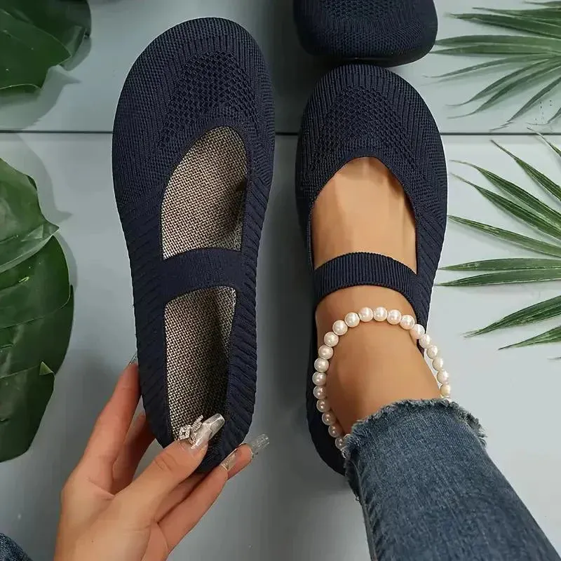Nyxara | Slippers - Let Strikket Stof, Skridsikker Gummi