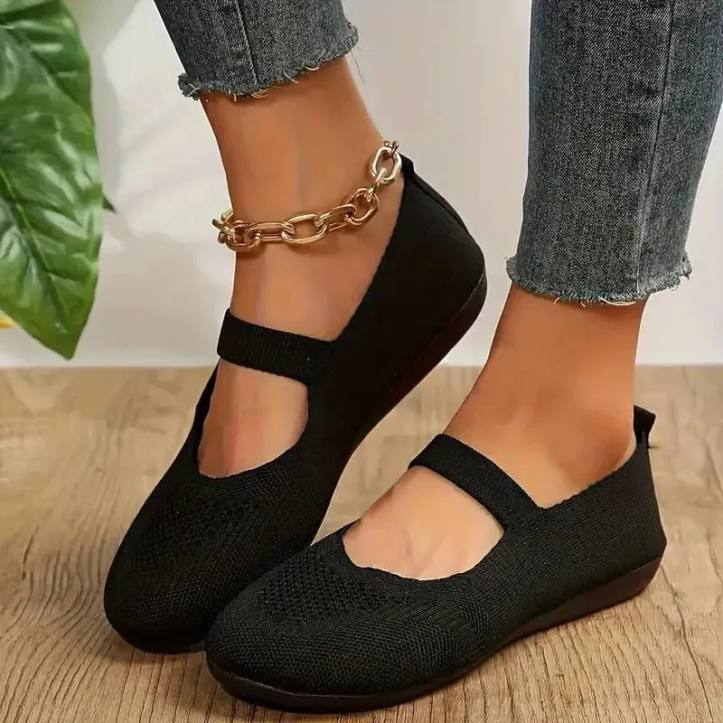 Nyxara | Slippers - Let Strikket Stof, Skridsikker Gummi