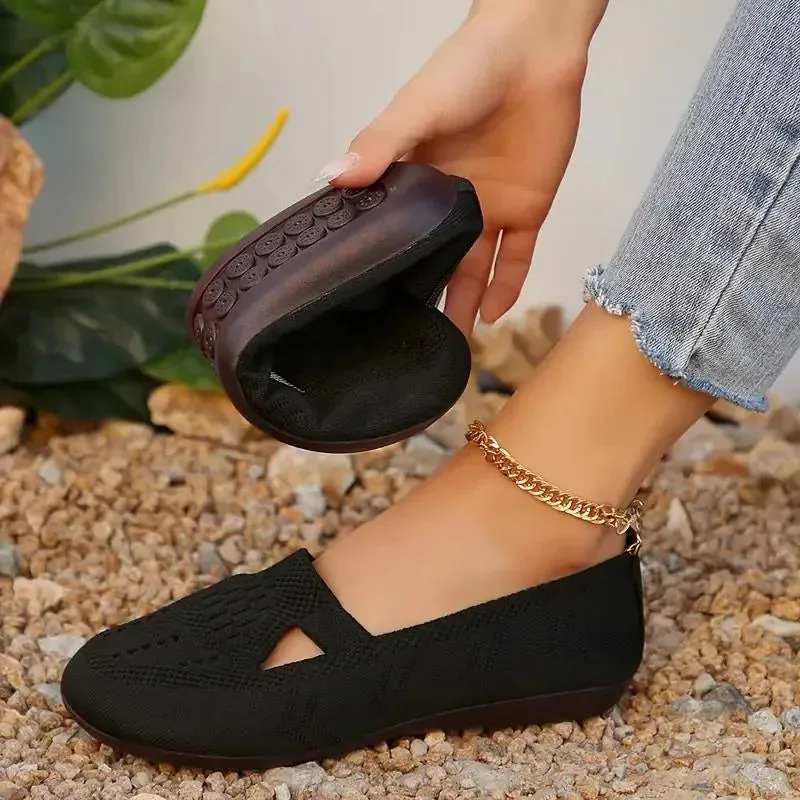 Nyxara | Slippers - Let Strikket Stof, Skridsikker Gummi