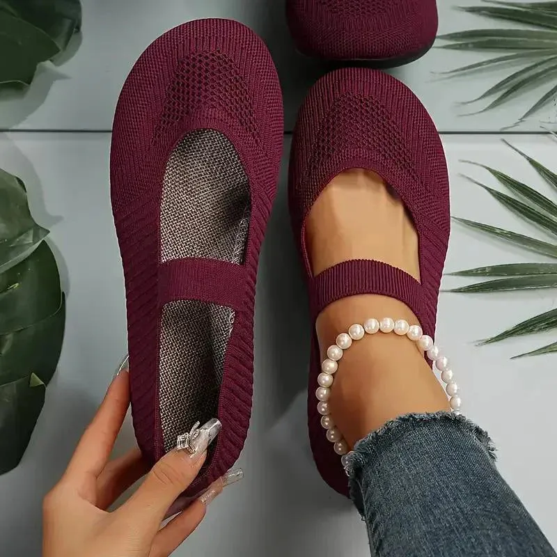 Nyxara | Slippers - Let Strikket Stof, Skridsikker Gummi