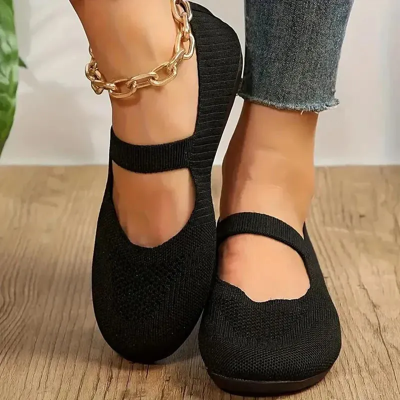 Nyxara | Slippers - Let Strikket Stof, Skridsikker Gummi